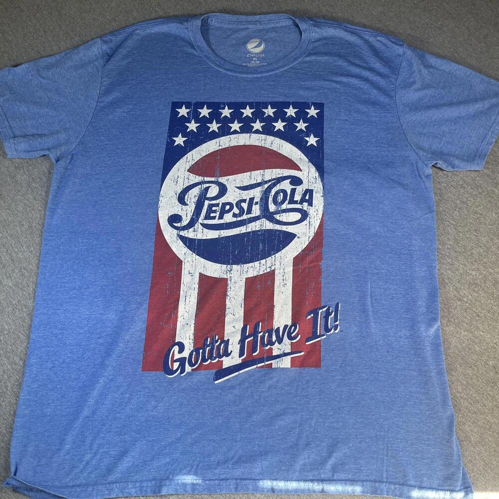 Vintage Pepsi Cola Graphic T-Shirt Mens XL Blue Gotta Have It Pepsi Soda Tee